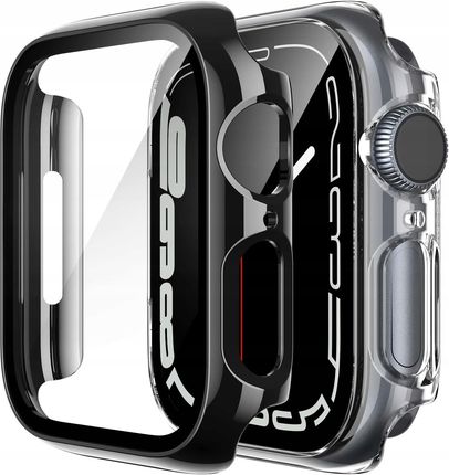 2X Etui Do Zegarka Apple Watch 8 7 45Mm Czarne Przezroczyste