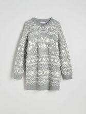 Reserved - Sweter ze świątecznym motywem - ciemnoszary