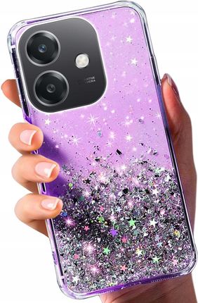 YUECXIN Cover Glitter Per OPPO A40 4G / OPPO A40m 4G, Trasparente Bling