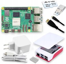 Raspberry Pi 5 8 GB zestaw startowy 128 GB microSD aluminiowy radiator nowy