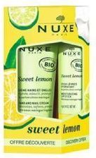 NUXE SWEET LEMON Zestaw krem do rąk i paznokci, 30ml + pomadka do ust, 4g