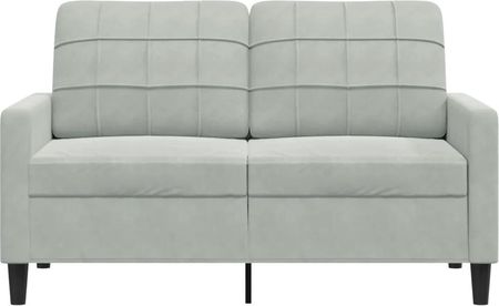vidaXL Sofa 2 osobowa jasnoszara 120 cm tapicerowana aksamitem (4007614) - zdjęcie 2