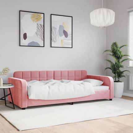 vidaXL Sofa z funkcją spania różowa 90x200 cm obita aksamitem (354061)