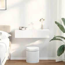 Zdjęcie vidaXL Półka ścienna z szufladami biała 80x33x17 cm (859977) - Pieniężno