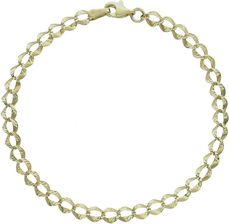 Diament Bransoletka złota okrągłe ogniwa z grawerem próba 375 BR 6705 375
