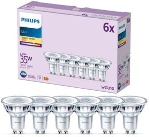 Philips Zestaw 6X Żarówka Led Gu10 3,5W 35W 2700K Ciepła 255Lm 36° 230V (8719514455054)
