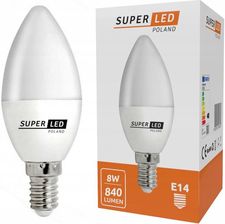 Zdjęcie Superled Żarówka Led E14 C37 8W 80W Smd Ccd Świeczka (1105) - Zamość