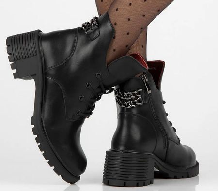 Botki damskie skóra Filippo 6491 cz - zdjęcie 2