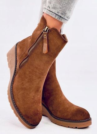 Botki na koturnie MEYER KHAKI 39