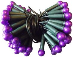 Zdjęcie Goliat Komplet 100 Fioletowych Lamp Choinkowych Kulek Na Zielonym Kablu 220V 240V 6M Długość Zasilanie Sieciowe - Trzcianka