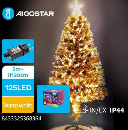 Aigostar Niskonapięciowa Choinka Światłowodowa 125 Led Wys. 120 Cm Ciepła Biel Niskonapięciowa Choinka Światłowodowa 125 Led Wys. 120 Cm Ciepła Biel