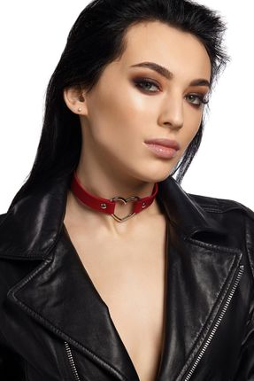 Mersada Choker Z Ekoskóry Zawieszką W Kształcie Serca Damski Naszyjnik