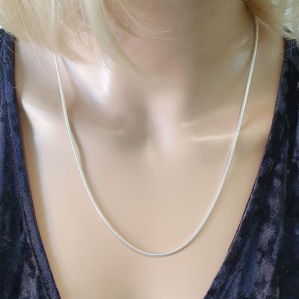 Intergold Srebrny Łańcuszek Nierodowany Linka Próby 925 55 Cm - zdjęcie 2
