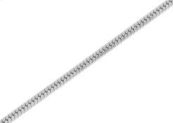 Intergold Srebrny Łańcuszek Rodowany Pełny Kostka Próby 925 43 Cm