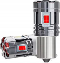 Maga Żarówki Led P21W Ba15S 1156 Czerwone Bardzo Mocne 2600Lm Stopu Wentylator