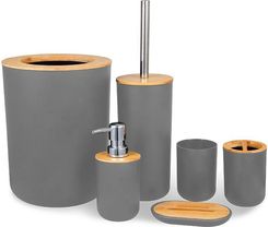 Zdjęcie Zestaw akcesoriów łazienkowych TIMOR szary - Susz