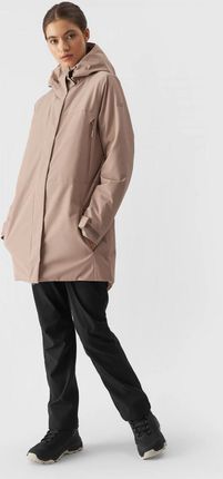 Damska kurtka parka membrana 8000 4F 4FWAW24TTJAF560 - brązowa
