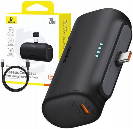 Baseus Compact 5000mAh 20W USB-C czarny