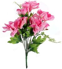 Zdjęcie Goliat Bukiet 10 Sztucznych Róż W Kolorze Jasno Różowym - Wysokość 50cm - Trzcianka