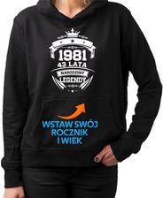 Narodziny legendy z Twoim rocznikiem - damska bluza na prezent - produkt personalizowany