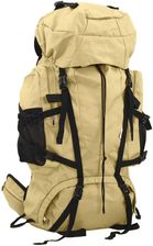 Zakito Plecak Turystyczny Khaki Oxford 900D 600D Wodoodporny 100L 40X22X90Cm Z Regulowanymi Paskami I Metalową Ramą