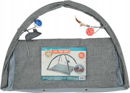 Free Easy Mata Do Zabawy Dla Kota Zestaw 4 Zabawki Legowisko Drapak 54X54X36cm Szara
