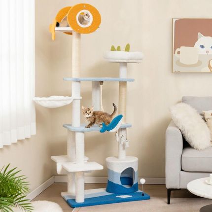 Costway Wielopoziomowy Drapak Dla Kota Legowisko 168Cm - zdjęcie 2