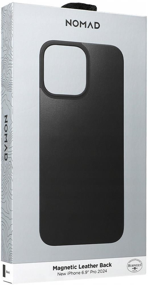 Nomad Magnetic Leather Back do iPhone 16 Pro Max black
