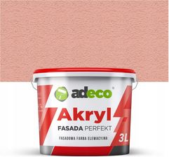Farba Adeco Fasada Perfekt Akryl Zewnętrzna 3-2-3 Różowy 3L