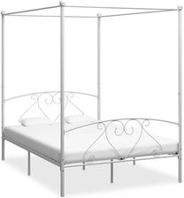 Dkd Home Decor Rama łóżka z baldachimem biały metal 160x200cm (459284430)