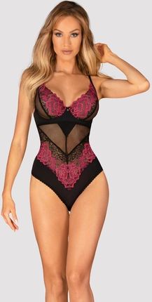 Obsessive - Seksowne Body Z Kwiatowej Koronki Rosenty XS/S