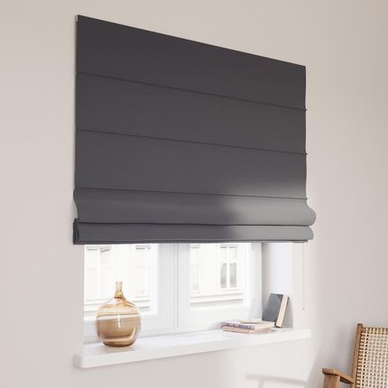 Dekoria Roleta Rzymska Capri Grafitowy Szary Velvet 100X180 Cm