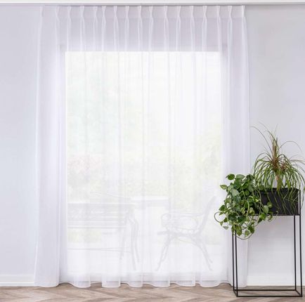 Dekoria Firana Na Haczykach Flex Podwójnych Ecru Natural Look Woale I Firany 300X265 Cm