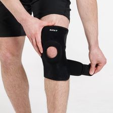 Zdjęcie Zapinany stabilizator kolana z neoprenu z otworem na rzepkę DrFit - Tykocin