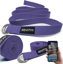 Zdjęcie Pasek do jogi i pilatesu Revity fioletowy 200 x 3.8 cm - Piaski