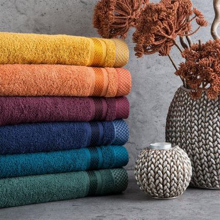 Eurofirany Ręcznik Frotte Abbie Zielony Ciemny 500G/M2 100x150cm - zdjęcie 3