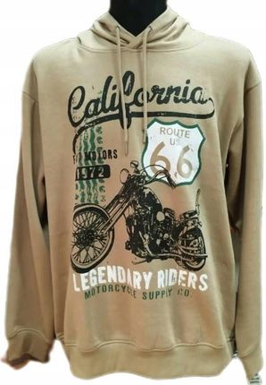 Bluza MĘSKA z nadrukiem DRESOWA z kapturem ROUTE 66 rozmiar XL