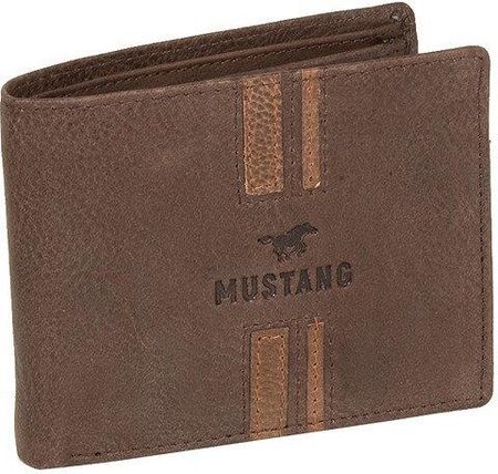 MUSTANG ASTI WALLET MĘSKI SKÓRZANY PORTFEL POJEMNY NA KARTY SKÓRA DARK BROWN 06.101076