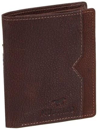 MUSTANG LA SPEZIA WALLET MĘSKI SKÓRZANY PORTFEL PREMIUM POJEMNY NA KARTY SKÓRA BROWN 06.100801