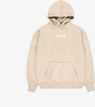 Męska bluza dresowa nierozpinana z kapturem Prosto Hoodie Boxley - beżowa