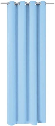 Zakito Elegancka Zasłona Turkusowa 270X245 Cm Metalowe Oczka