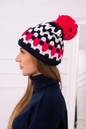Czapka damska Laila K283 granatowa - zdjęcie 2