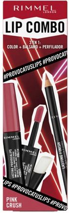 Rimmel London Zestaw Do Makijażu Lip Combo 3 Części Pink Crush