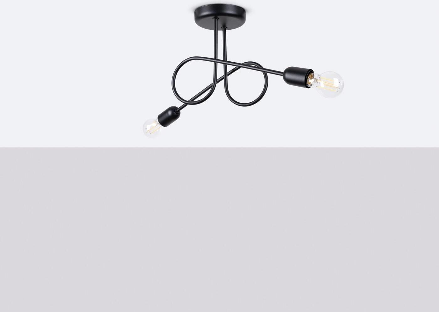 Sollux Lighting Żyrandol Loop 2 Czarny - Opinie i atrakcyjne ceny na ...