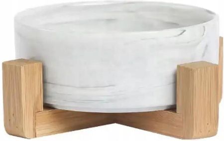 Hau Now Marmurowa Miska Ceramiczna Ze Stojakiem Dla Psa I Kota 400ml Szara