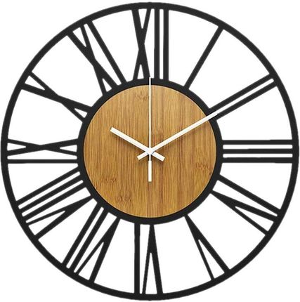 Zegar Ścienny 3D Metalowy Wiszący Vintage Rzymski Na Ścianę Loft 60cm Cichy
