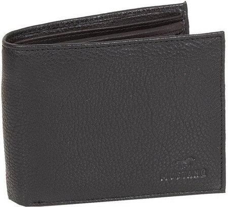 MUSTANG Livorno Wallet Side Opening MĘSKI SKÓRZANY PORTFEL PREMIUM POJEMNY NA KARTY SKÓRA BLACK 06.103000