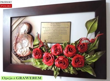 Art Deco Duży Obraz Święta Rodzina Na Jubileusz 50-Lecia Ślubu Złote Gody + Dedykacja K7D-7