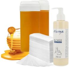Skinsystem Zestaw Do Depilacji Woskiem 2Xwosk + Paski + Bloker Wzrostu