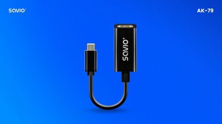 Savio Adapter USB-C (M) - HDMI (F), 4K, 30Hz, plastik, AK-79 (SAVAK79) - zdjęcie 3